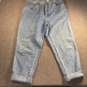 Bill Blass Vintage Women’s Easy Fit Jeans Roll Up Size 14 Blue